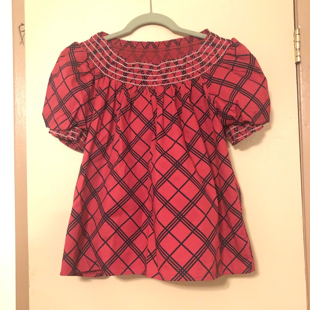 Joie red/black shirt sleeve shirt sz small